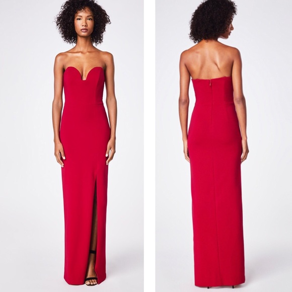 NWT Nicole Miller Structured Jersey Strapless Gown - Picture 1 of 11